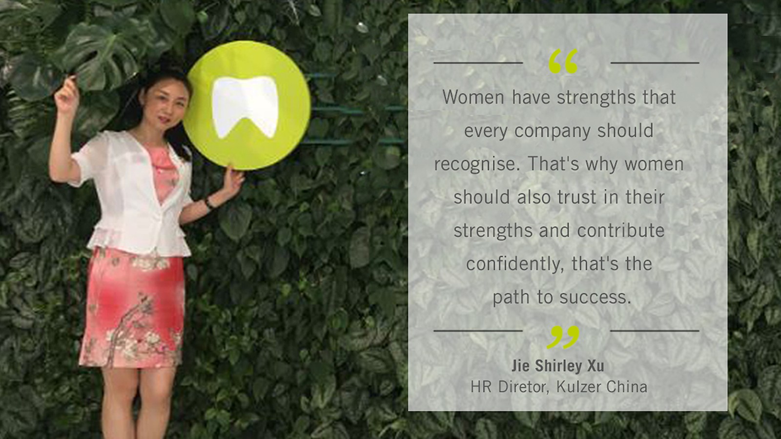 Jie Shirley Xu, HR Director Kulzer China